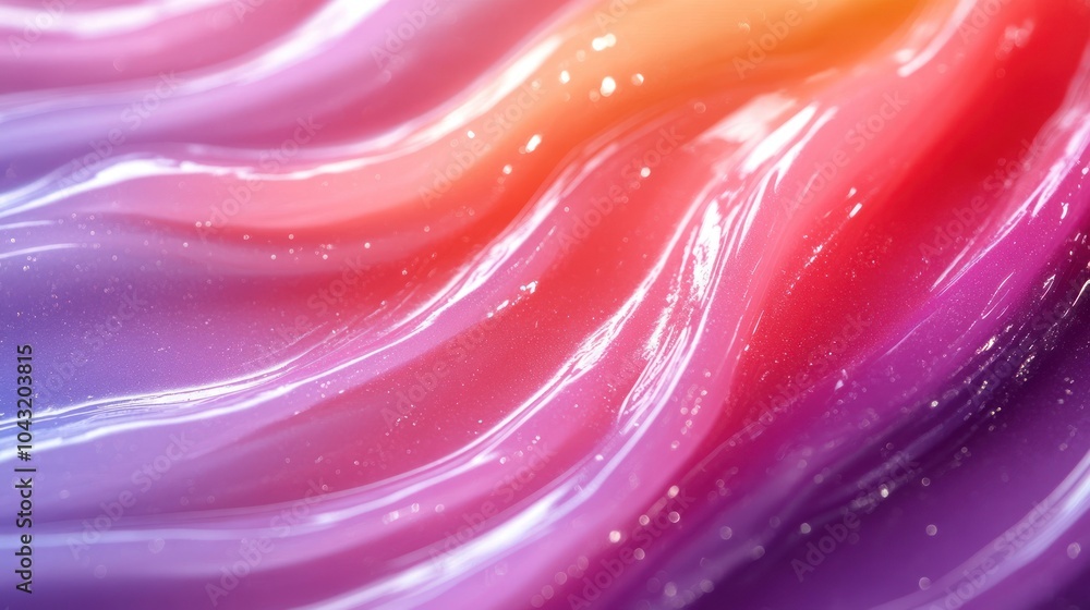 Poster bright rainbow gradient blending smoothly from red to violet with a high-gloss finish