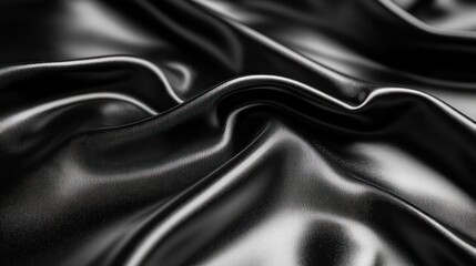 Fototapeta premium Glossy black background with soft reflections giving a luxurious, high-end feel