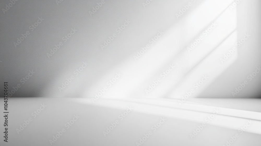 Poster minimalist white background with soft lighting and a gentle texture for depth