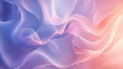 Obraz premium An abstract background with flowing lines and shapes in a blend of pastel colors, creating a dreamy and ethereal effect 