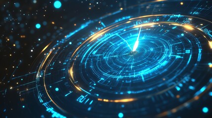 Obraz premium Abstract digital time flow