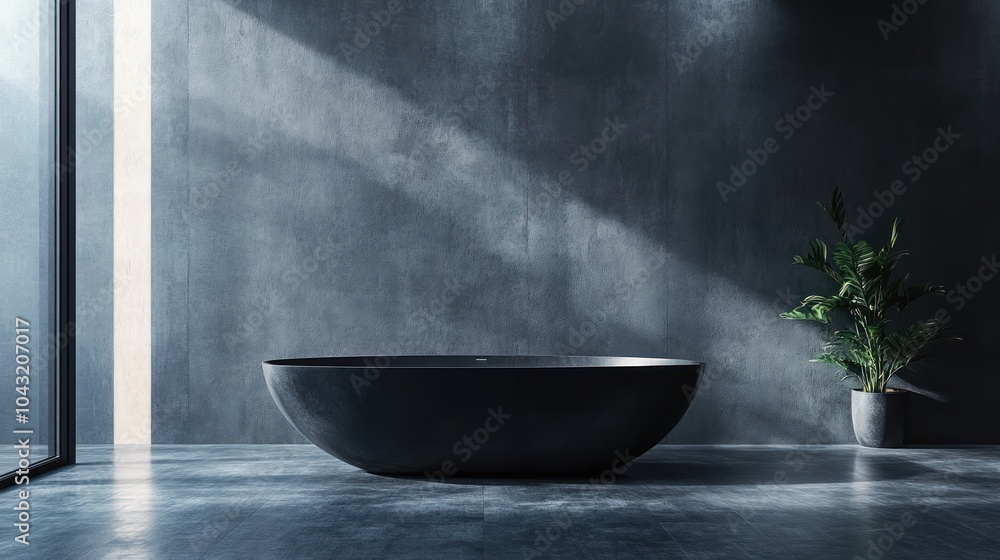 Poster gradient from deep black to dark grey with soft light reflections, creating a modern minimalist aest