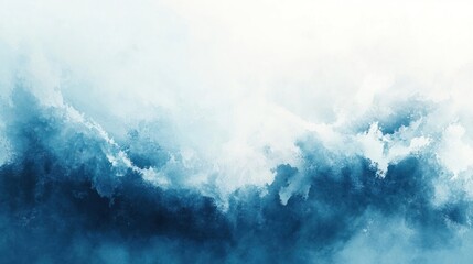 Soft watercolor-style blue hues blending with hints of white