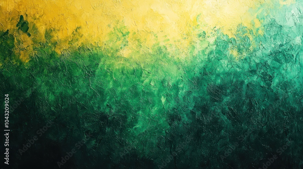 Poster gradient of emerald green transitioning into bright yellow with soft, glowing edges