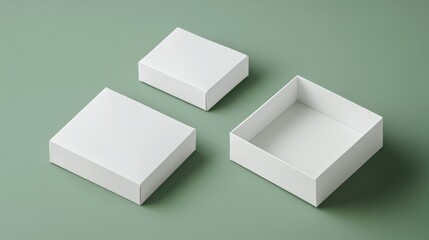 White Paper Box Mockup on Minimalistic Background