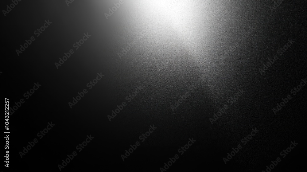 Poster gradient from deep black to dark grey with soft light reflections, creating a modern minimalist aest