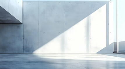 Obraz premium Concrete Wall with Sunlight - 3D Illustration