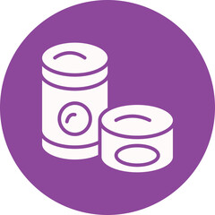 Canned Goods glyph circle icon