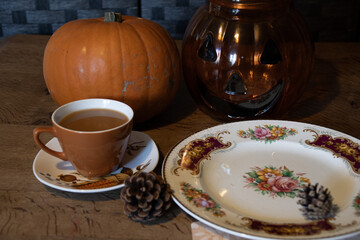 Halloween  vintage  tea party   pumpkins   fall  thanks  giving 