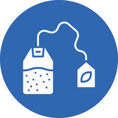 Tea Bags glyph circle icon