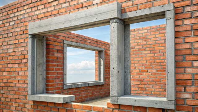Reinforced concrete lintels for window and door openings in load bearing walls of buildings