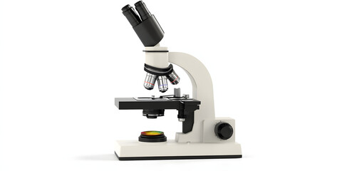 Microscope on White Surface with Circular Object