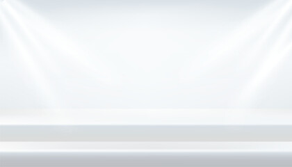 Podium, Table top or countertop, shelf studio abstract background. Design concepts empty room with space for displaying products, backdrop, selling products, posters, wallpapers. Vector
