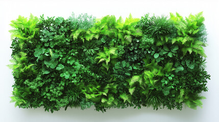 Obraz premium green grass on white background, green leaves on a white background, green leaves background, background with leaves, green wall