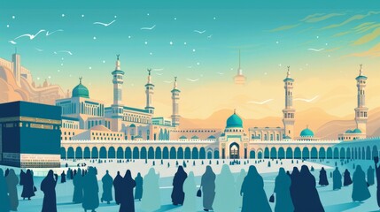 Majestic Mosque in the Vibrant City of Faith