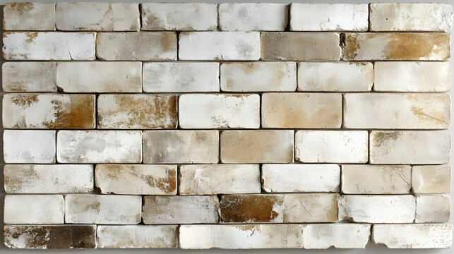 Whitewashed Brick Wall Texture Background