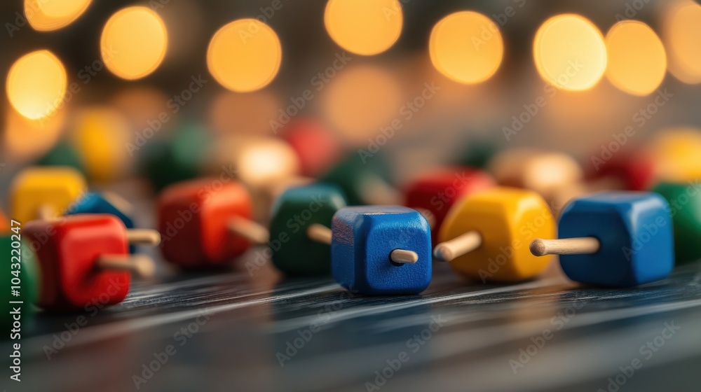 Poster colorful wooden blocks on a luminous background a playful exploration of shapes and textures