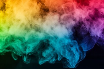 Obraz premium Mesmerizing Smoke Patterns in Vibrant Rainbow Colors