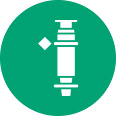 Fuel Injector glyph circle icon