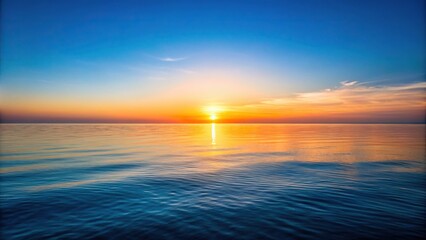 Naklejka premium Relaxing ocean sunset scene with gentle waves