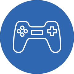 Game Controller line circle icon