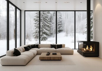 Cozy Winter Living Room.