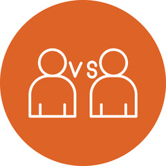 PvP (Player vs. Player) line circle icon