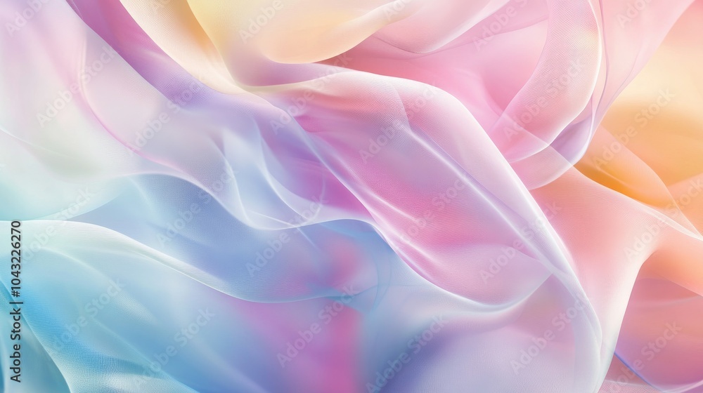 Poster light-colored edges with soft, dynamic hues overlaying a neutral background, creating an eye-catchin