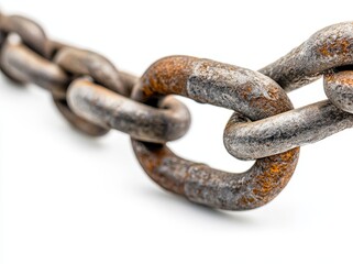 Fototapeta premium Stainless steel alloy chains for industrial use, strong and durable