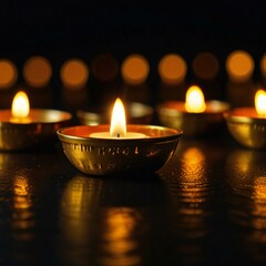 burning candles in the church