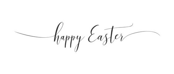 Happy Easter calligraphy lettering . Happy Easter text banner
