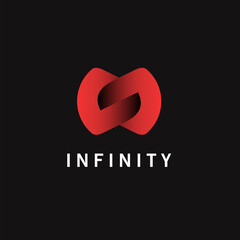 Vector logo design template. Infinity abstract sign.