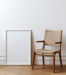 White Frame Chair Mockup.
