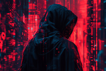 hacker ciber on dark background