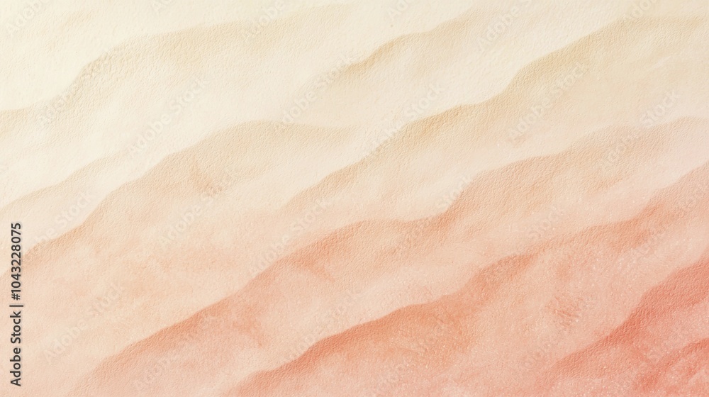 Poster soft peach sand waves create a calm abstract background for your design. gradient texture in light o
