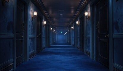 Dark Hotel Corridor.