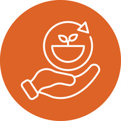 Sustainable Agriculture line circle icon