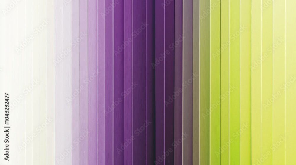 Poster abstract modern background with vertical lines smoothly changing color from purple to green, creatin