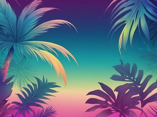 Obraz premium Gradient tropical background