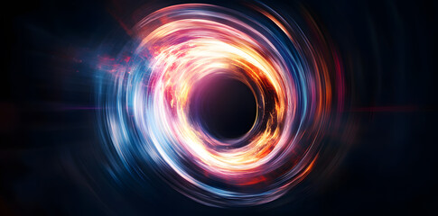 Obraz premium Abstract glowing galaxy energy tunnel in space background