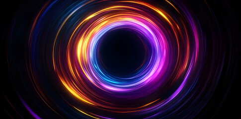 Obraz premium Abstract glowing galaxy energy tunnel in space background
