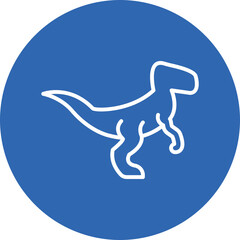 Raptor line circle icon