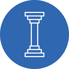 Pillar line circle icon