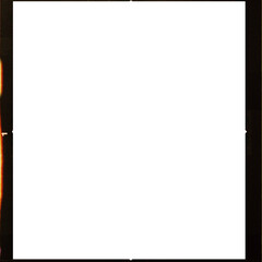 PNG frame for social media reel vintage photo film effect, in square format for hi-res upload in...