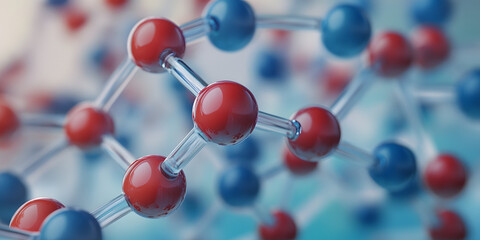 Obraz premium Close-up of Intricate Molecular Structure