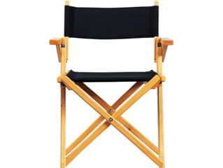 a chair with a black seat