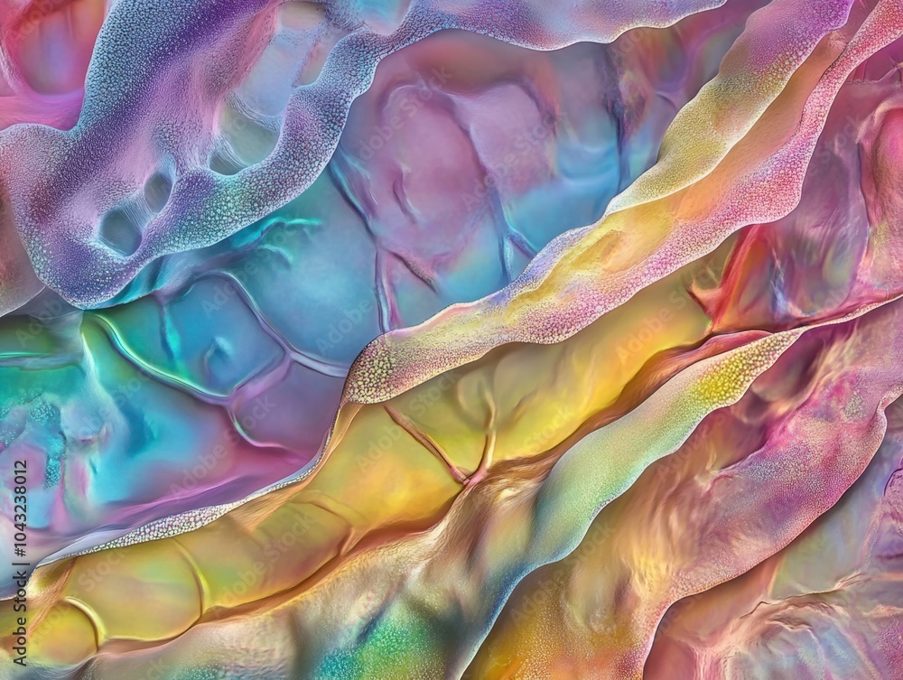 Poster vibrant abstract waves of color showcasing fluidity and texture in a mesmerizing display of light an