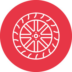 Obraz premium Wheel line circle icon