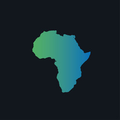 Fototapeta premium Africa map logo icon flat vector design