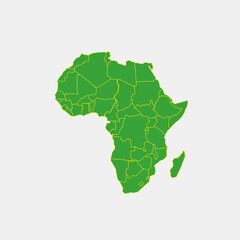Obraz premium Africa map logo icon flat vector design